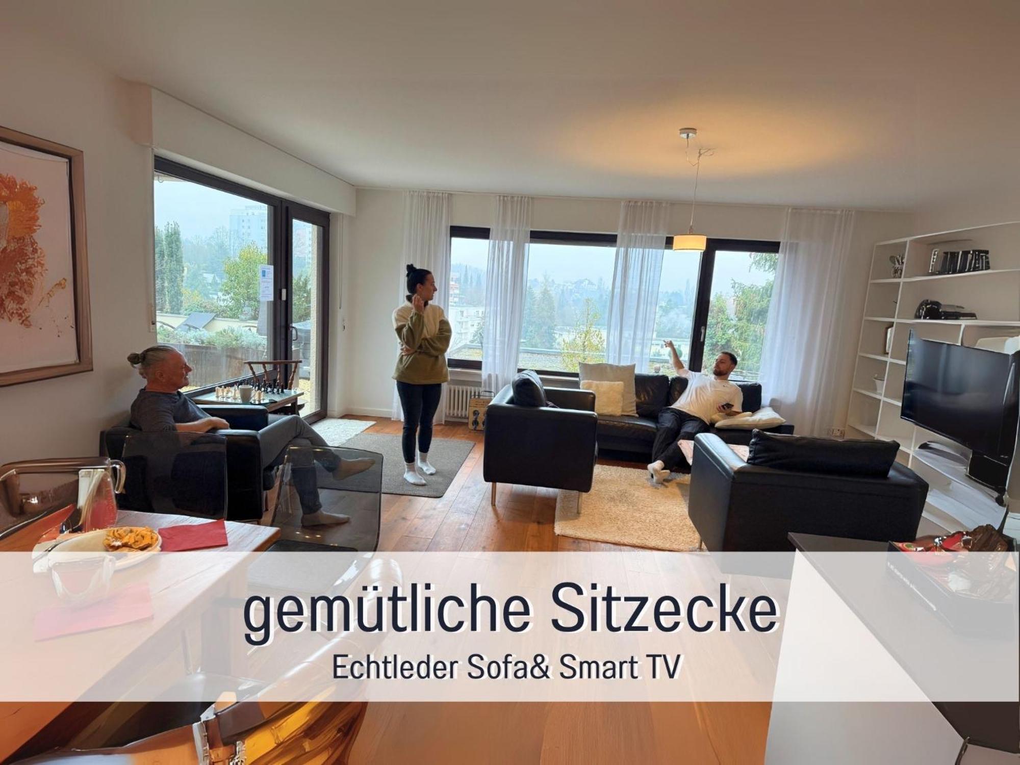 Sonnenterrasse - 3 Schlafzimmer, Whirlpool & Alpenblick - Perfekt Fuer Romantik Oder Familienurlaub Mit Kind , Hund Willkommen By Ferienwohnenamsee - Uberlingen Luaran gambar
