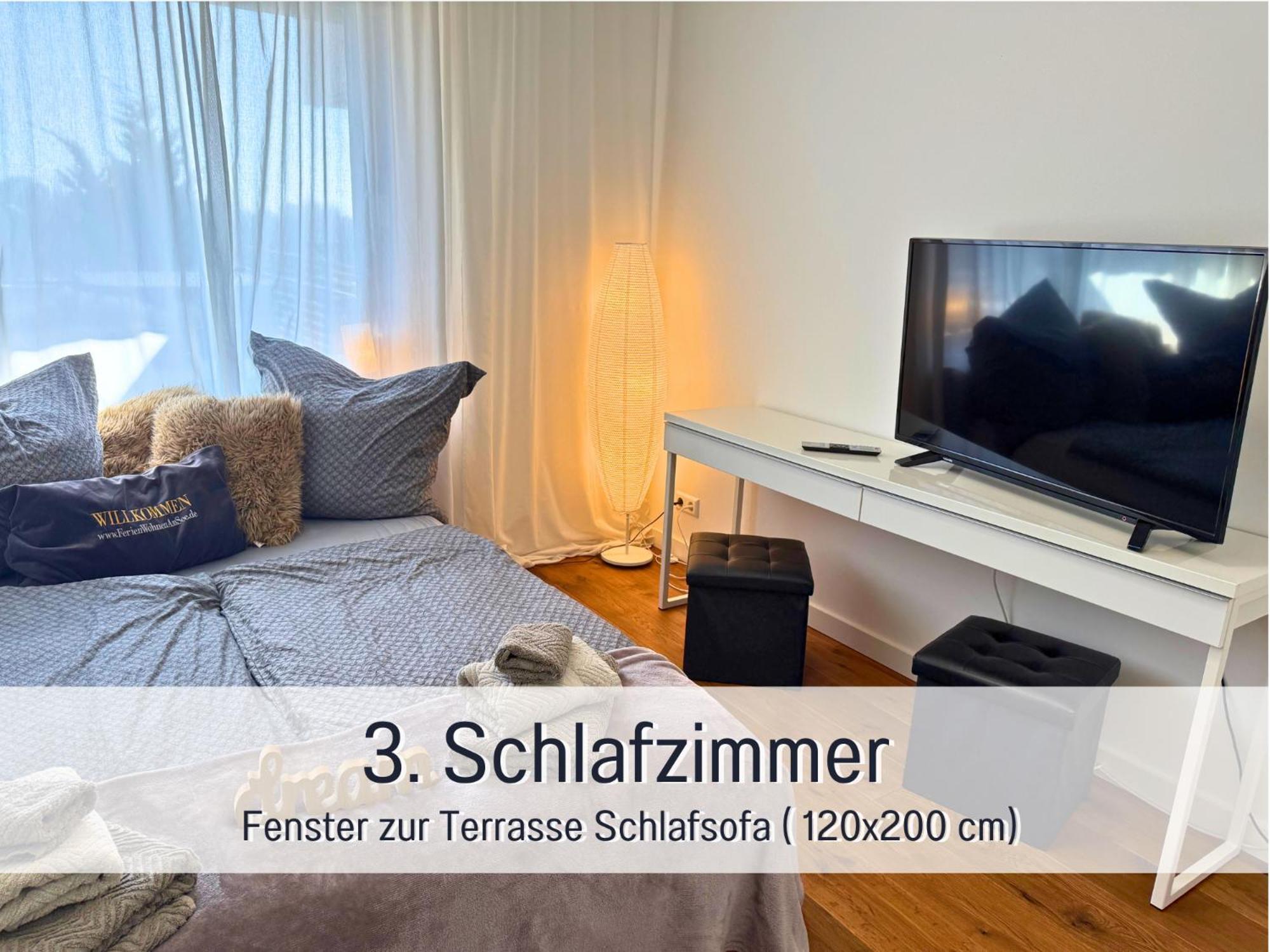 Sonnenterrasse - 3 Schlafzimmer, Whirlpool & Alpenblick - Perfekt Fuer Romantik Oder Familienurlaub Mit Kind , Hund Willkommen By Ferienwohnenamsee - Uberlingen Luaran gambar